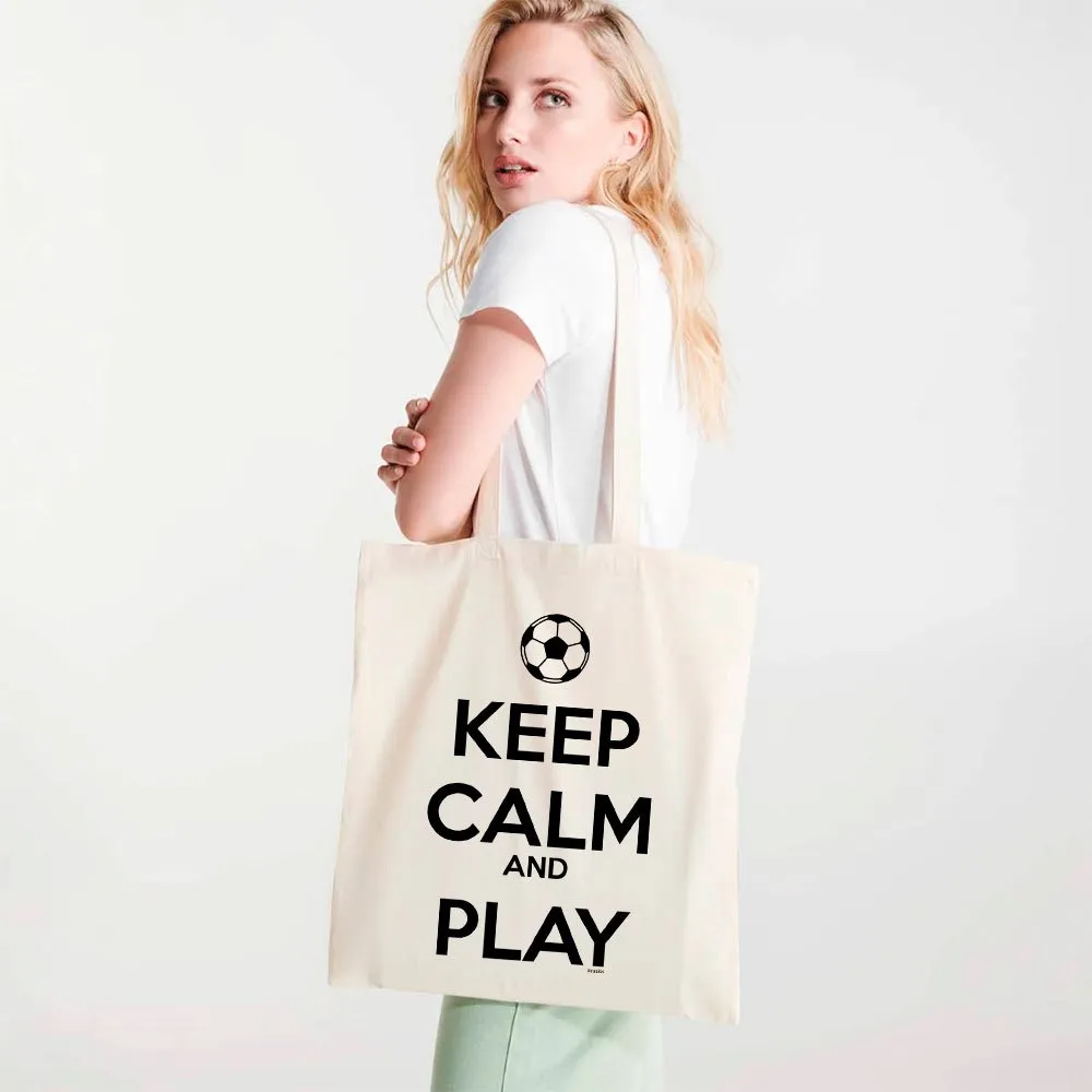 Kruskis Keep Calm And Play Football Stofftasche