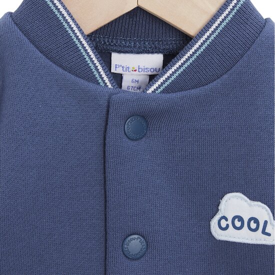 Mon Petit Nuage Veste   Bleu infinity        de               P'tit bisou
