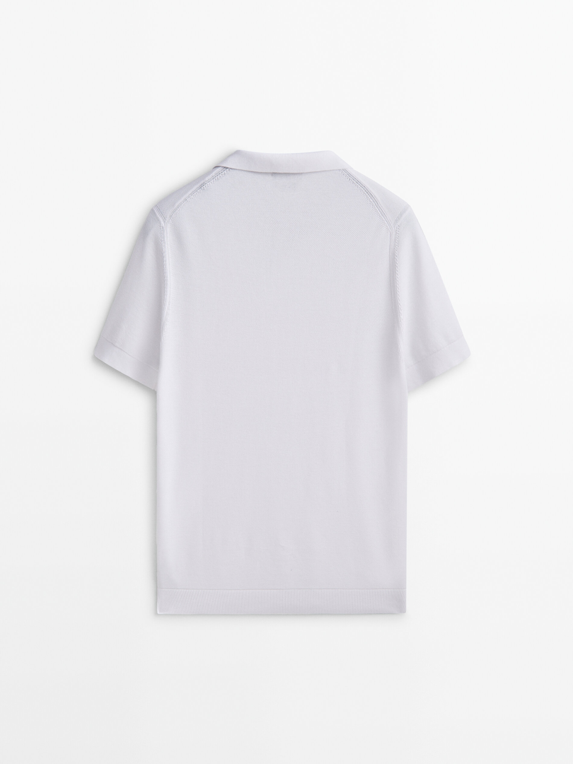 Camisa polo em malha favo de mel - BRANCA