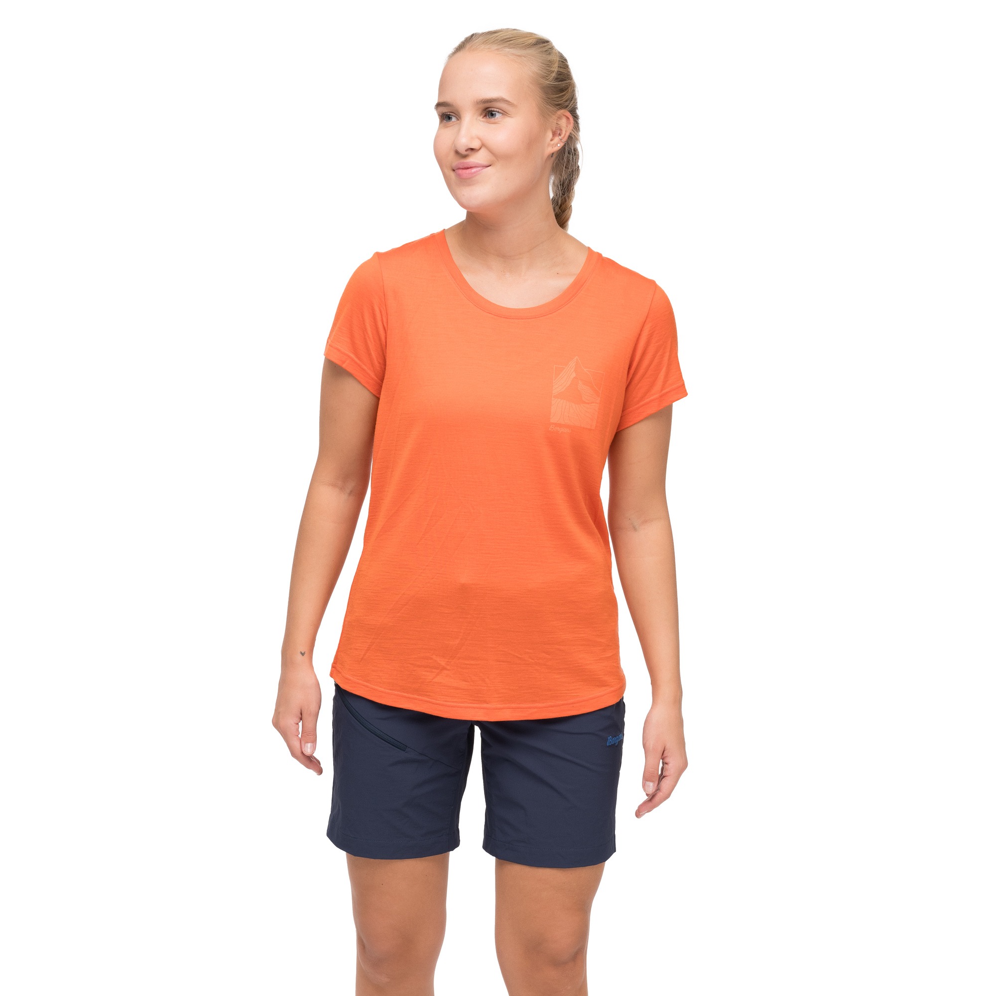 Rabot Mount Wool Tee Dame Alert Orange