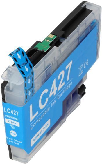 PrintAbout huismerk Inktcartridge LC-427C Cyaan Geschikt voor Brother