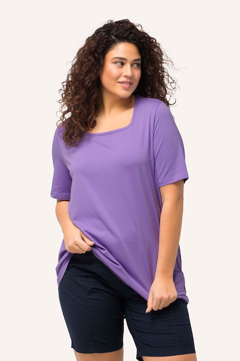 T-Shirt, A-Linie, Carree-Ausschnitt, Halbarm