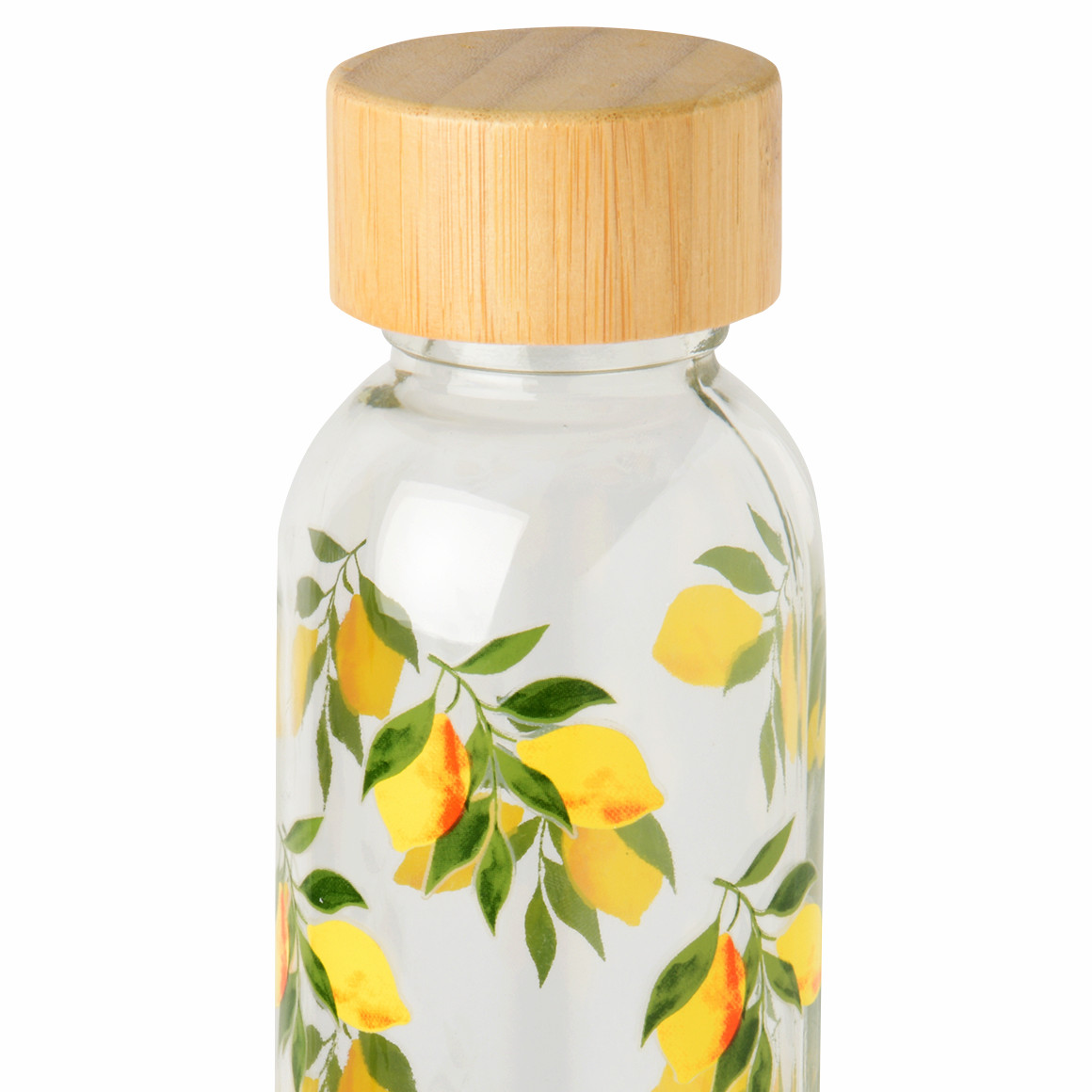 My Home Trinkflasche aus Glas glasklar / braun