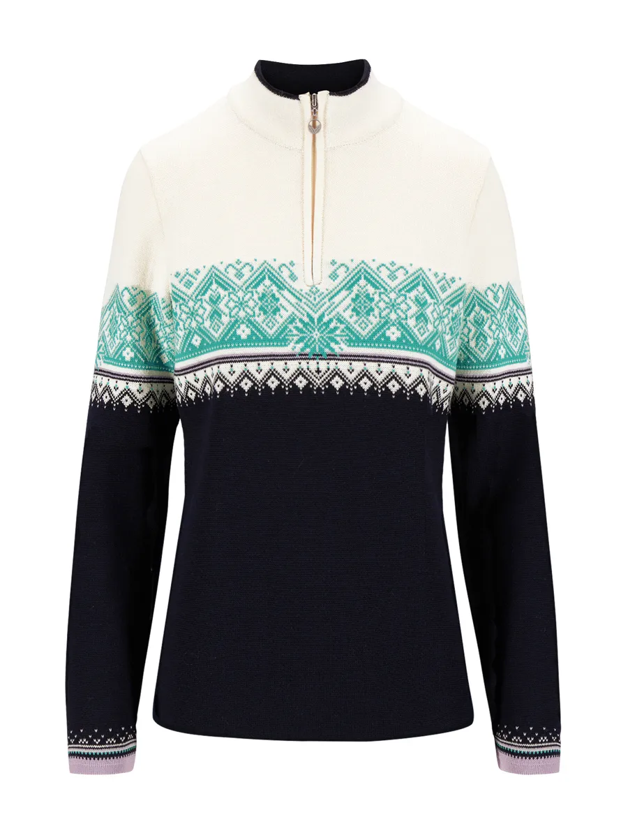 Dale of Norway Women's Moritz Sweater Marine Offwhite Peacock