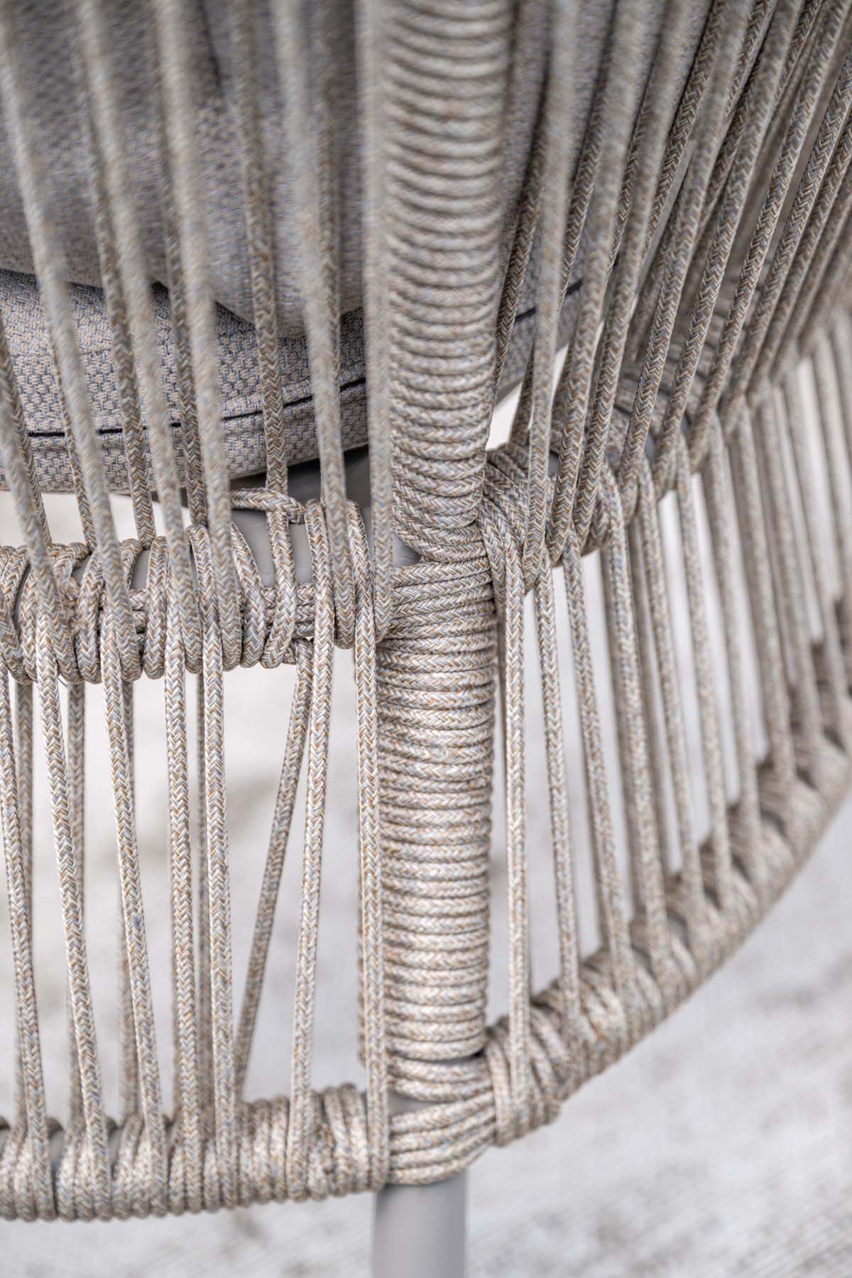 Garden Impressions Prato taupe rope tuinstoel - Set van 4