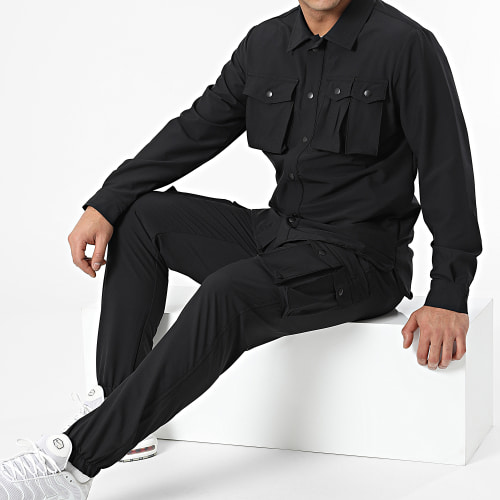 Ensemble Surchemise Et Pantalon Jogging KL-2048 Noir