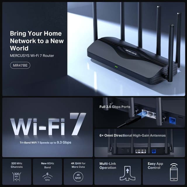 Mercusys MR47BE WiFi 7 router