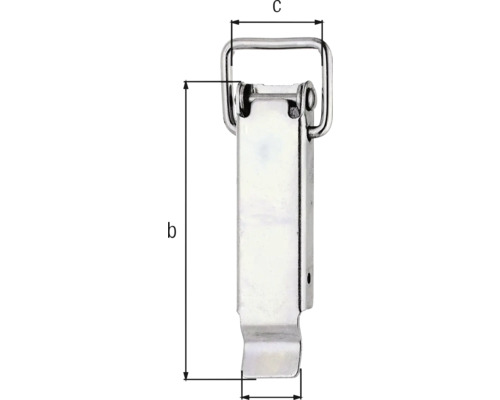 Kistsluiting zonder sluithaak 93 x 24 mm, verzinkt, diklaag gepassiveerd