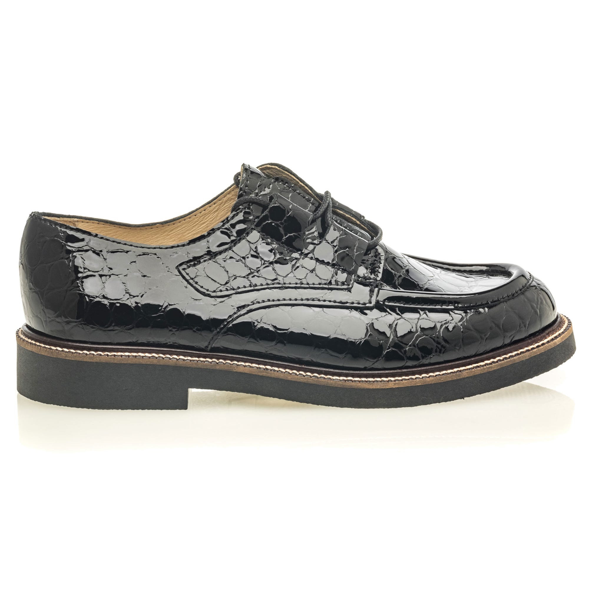 Derbies Femme en cuir noir