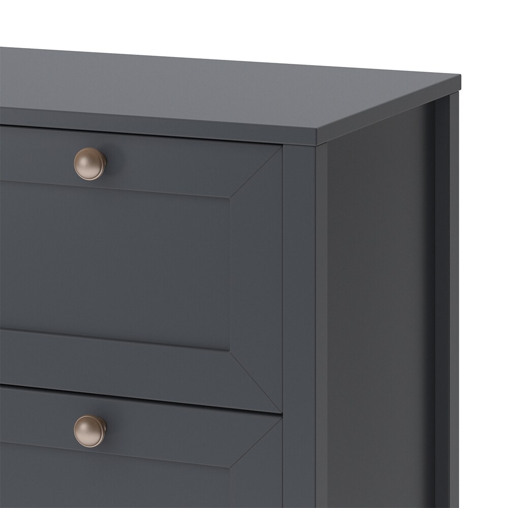 Vicco Kommode Wohnzimmerschrank Sideboard Ewan Anthrazit 80 cm Schublade Tür
