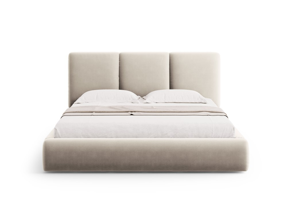 Windsor & Co Horizon Bedframe met Opbergvak - 140 x 200 cm - Fluweel - CrÃ¨me