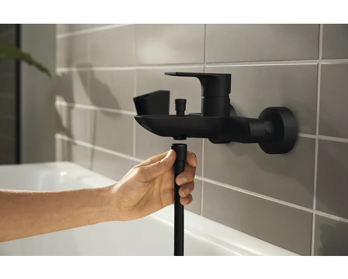 hansgrohe REBRIS E badkraan, mat zwart, 72450670
