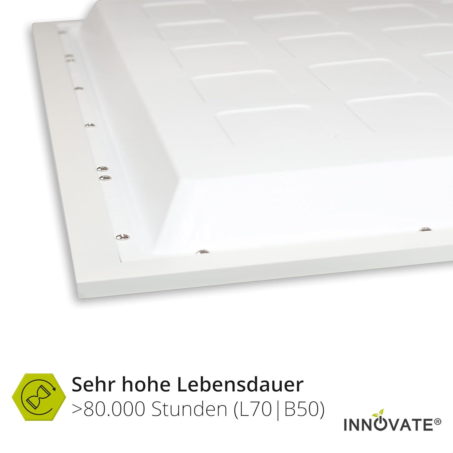 INNOVATE LED Panel 62x62 DALI dimmbar [Backlight-Panel LED Deckenleuchte dimmbar inkl. Trafo] Deckenlampe Odenwalddecke I Panel Deckenleuchte Einbauleuchten Büro I Deckenplatten 62x62 Rasterdecke