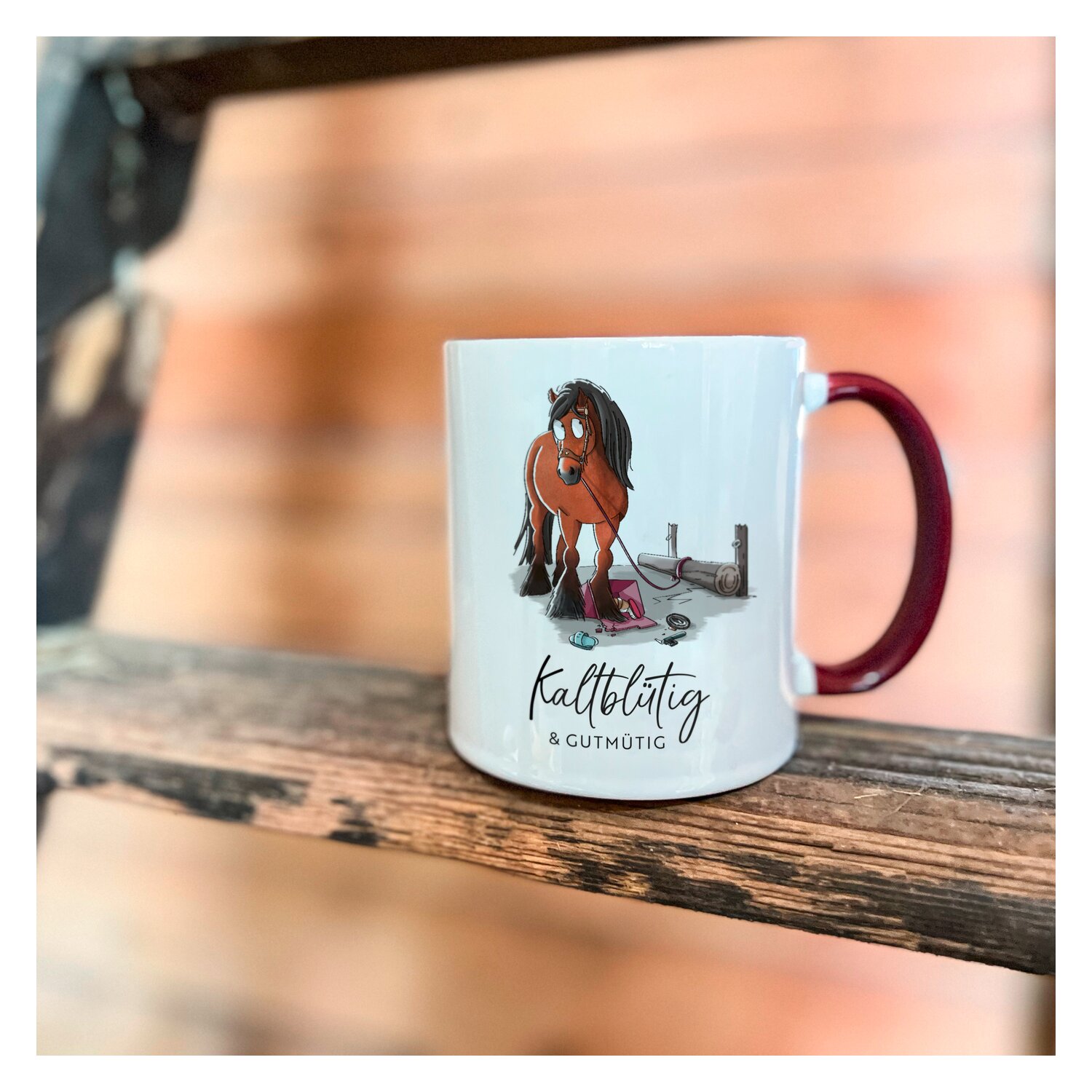 mrs. RIDE Keramiktasse  - bordeaux - Kaltblütig