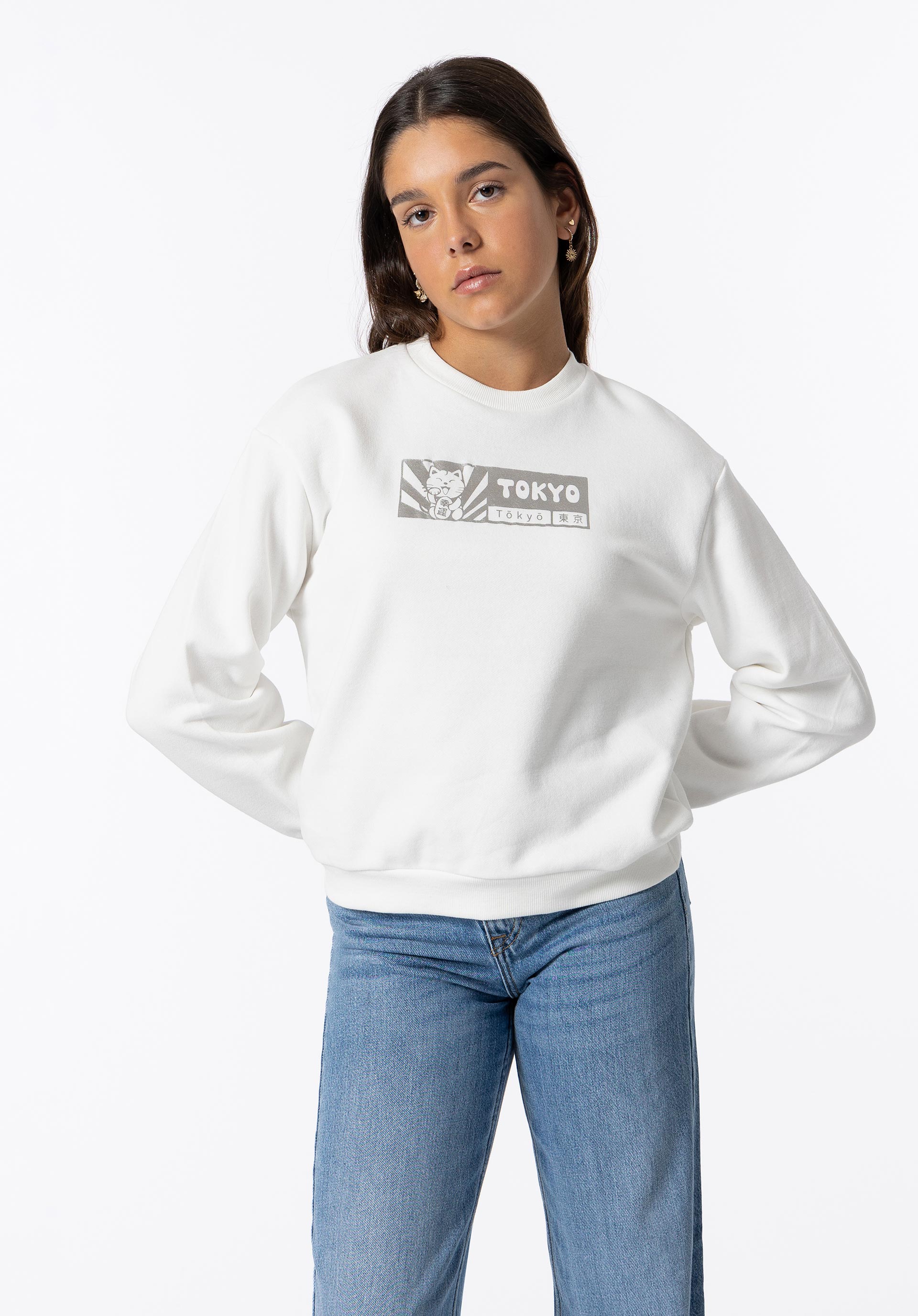 Sweatshirt com Estampado Frontal