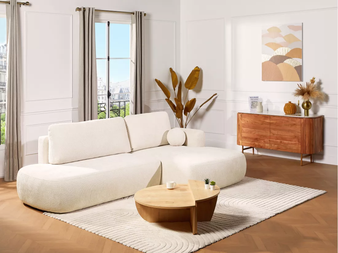 Lot de 2 tables basses - Naturel clair - ALOEVA