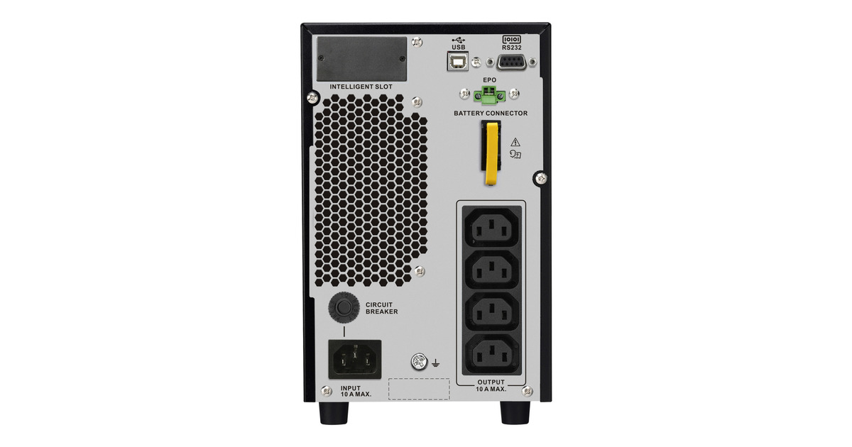 APCEasy UPS On-Line, 2000VA SRV2KI-E ups  (Zwart, 1800 W, Tower, 4x C13, Intelligente kaartsleuf, LCD)