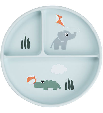 Done by Deer Stick Ente Stay Divided Plate - Spielplatz - Blau