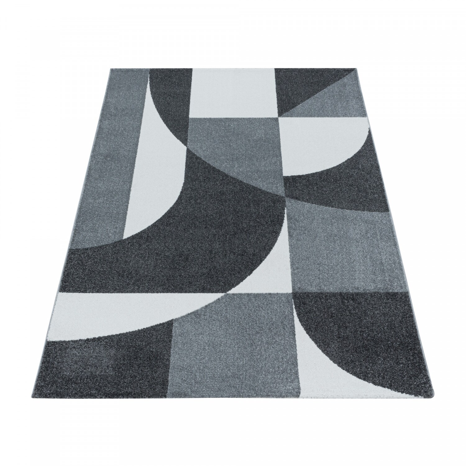 Modern Designer Kurzflor-Teppich - Geometrische Muster, Pflegeleicht, Ideal fürs Wohnzimmer