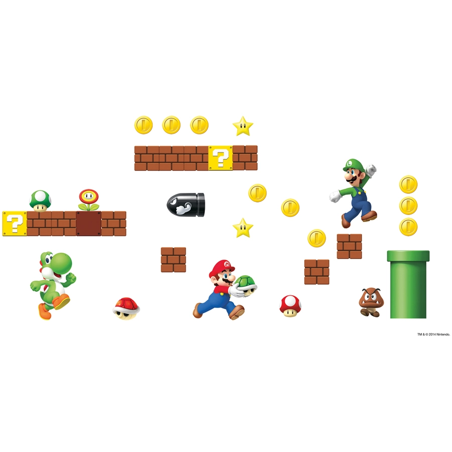 Room Mates Super Mario Szene Mehrfarbig