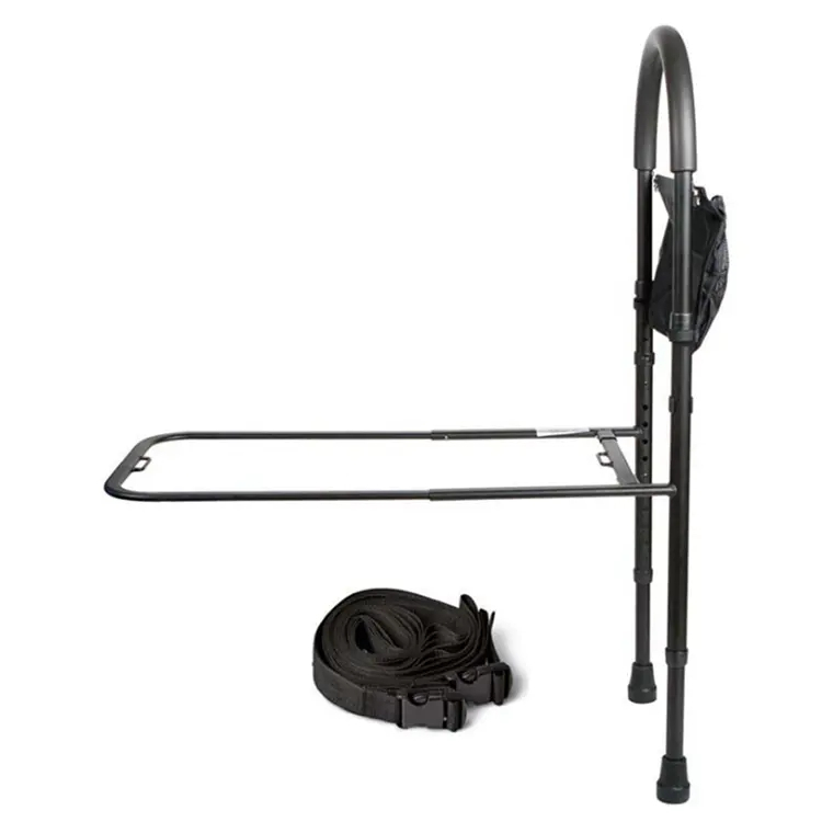 (87-110cm) Bett Aufsteh Hilfe Senioren Haltergriff Stütze Seitenschutz Bettgitter - Schwarz