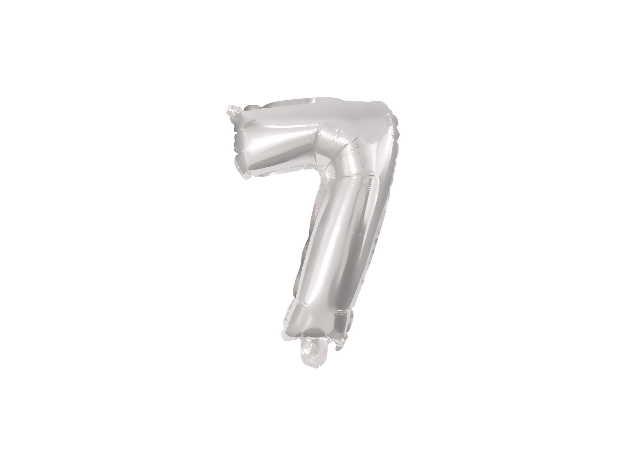 BALÃO FOIL Nº7 PRATEADO 32CM