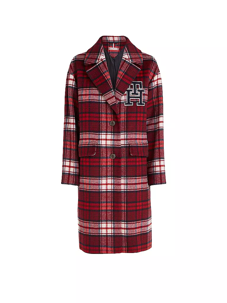 TOMMY HILFIGER Wollmantel rot