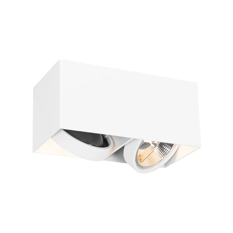Qazqa opbouwspots box wit gu10