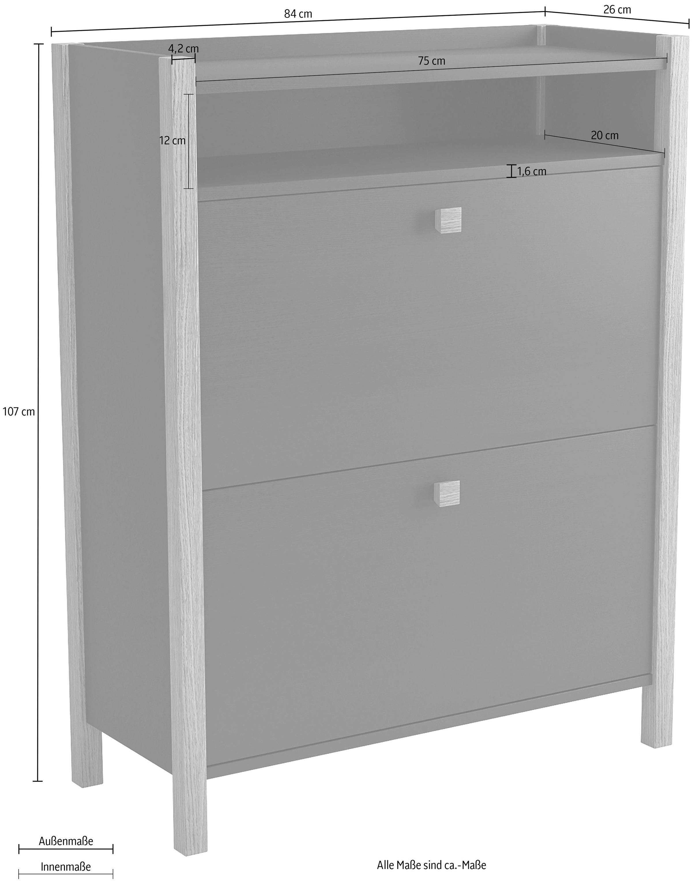 Woodman Schuhbank »Charis« im skandinavian Design, Holzfurnier aus Eiche, FSC®-zertifiziert