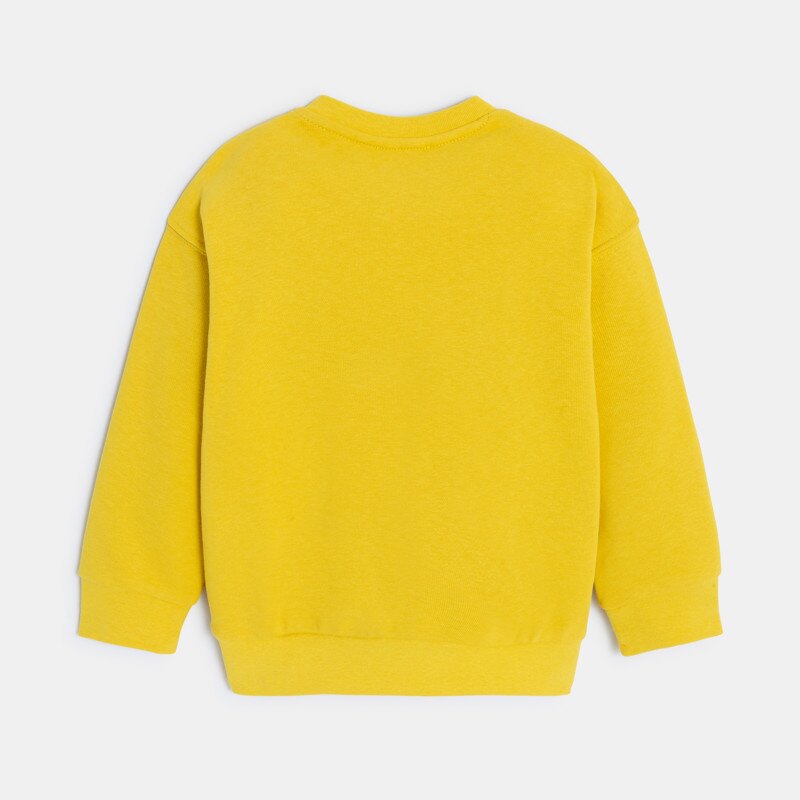 Sweat bébé garçon jaune en coton recyclé Catimini Jaune