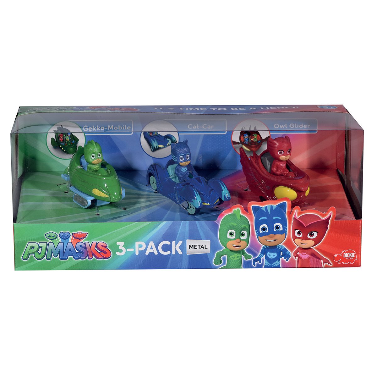 Coffret 3 véhicules en métal Pyjamasques