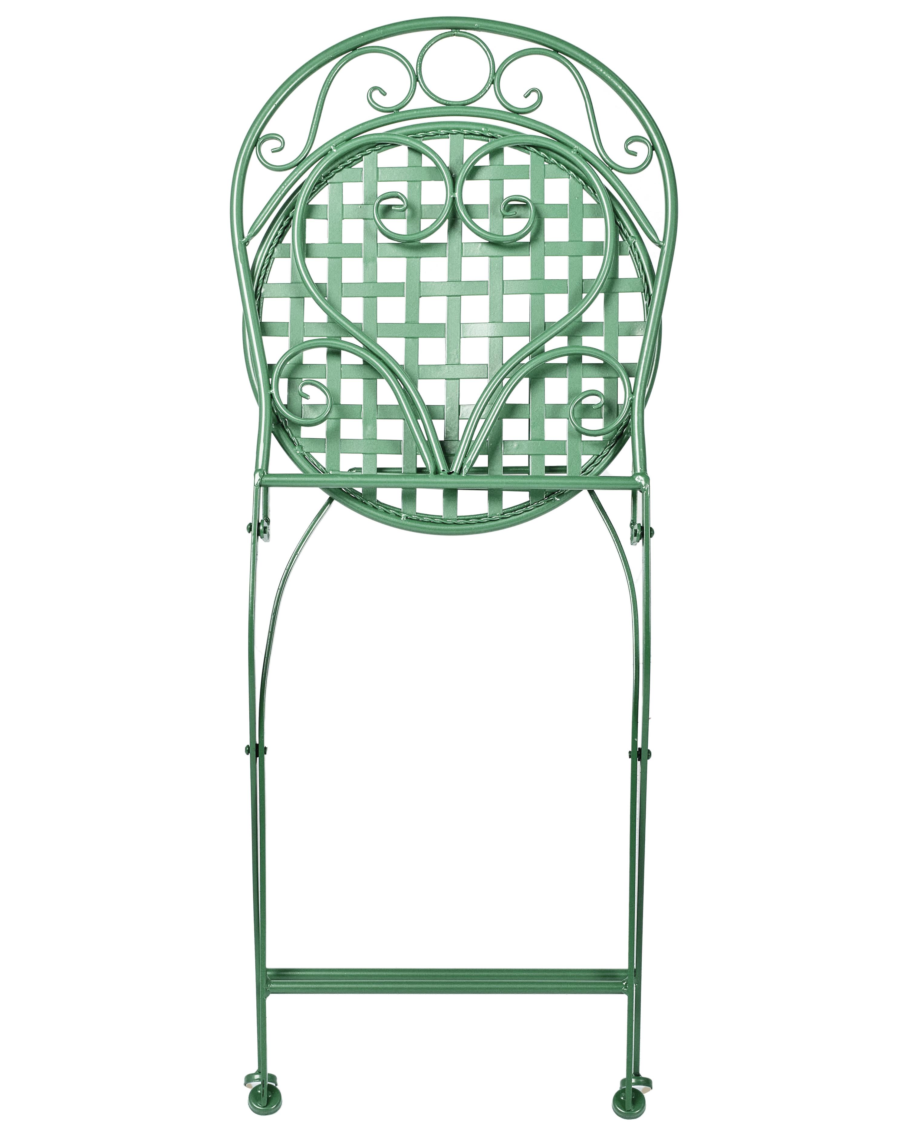 Set van 2 tuinstoelen ALBINIA Metaal Groen