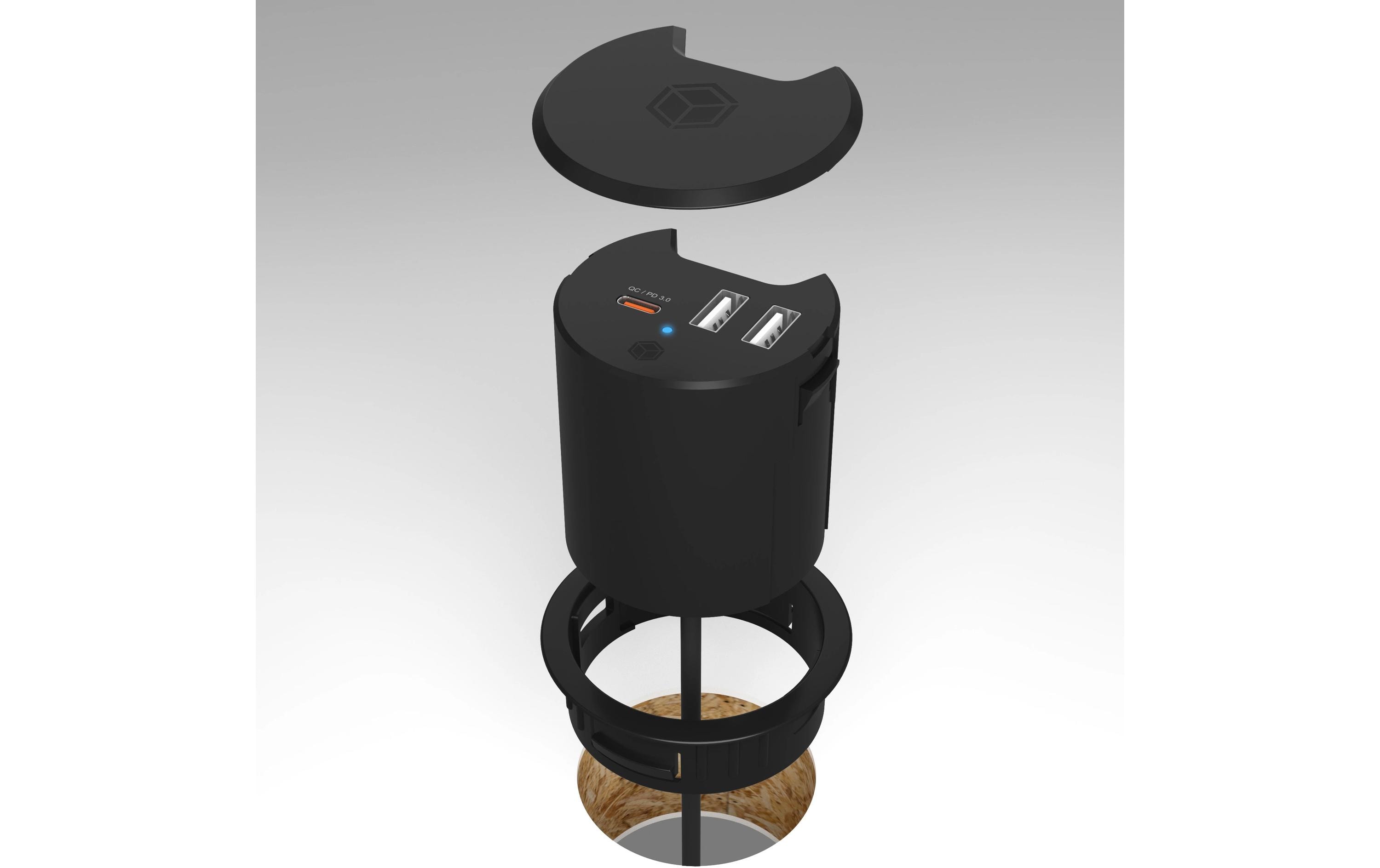 Tisch-Hub IB-HUB1407USB Tischladegerät mit Power Delivery und Quick Charge