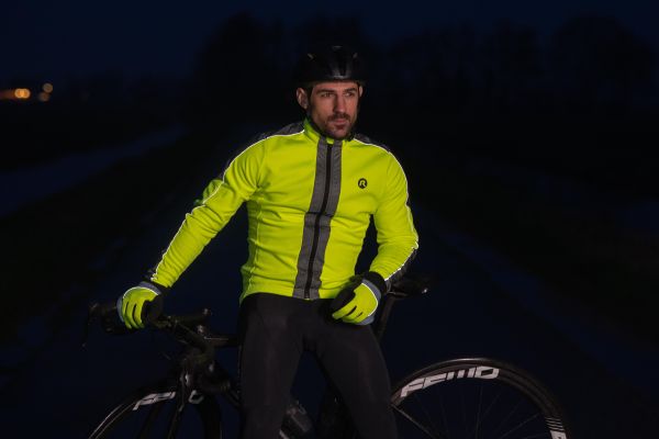 Rogelli Essential Hi-Vis Vinterjakke, Yellow/Reflection