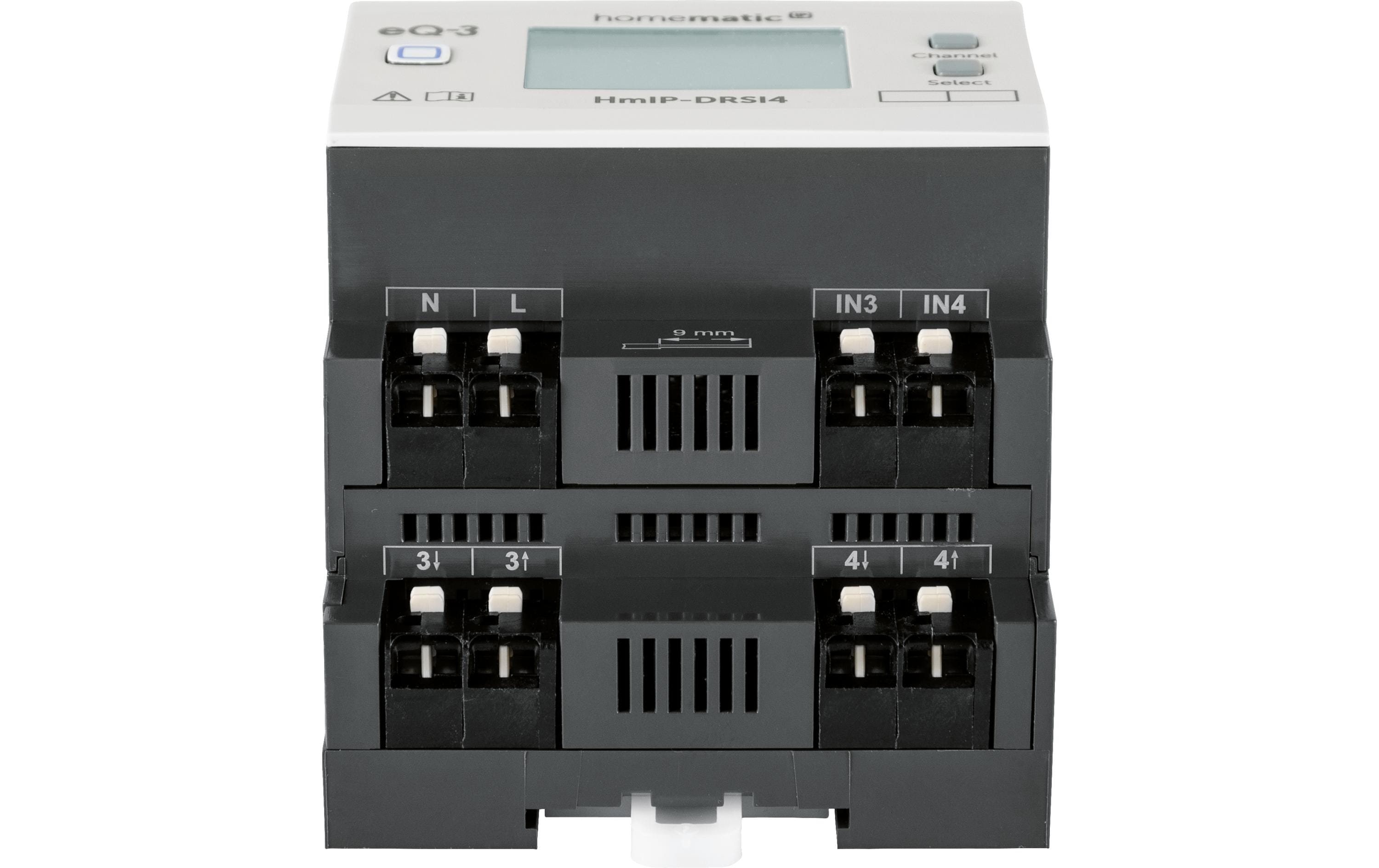 Smart Home Funk-Schaltaktor für Hutschienenmontage 4-fach<br>DIN-Rail Funk-Schaltaktor 4-fach – HmIP-DRSI4