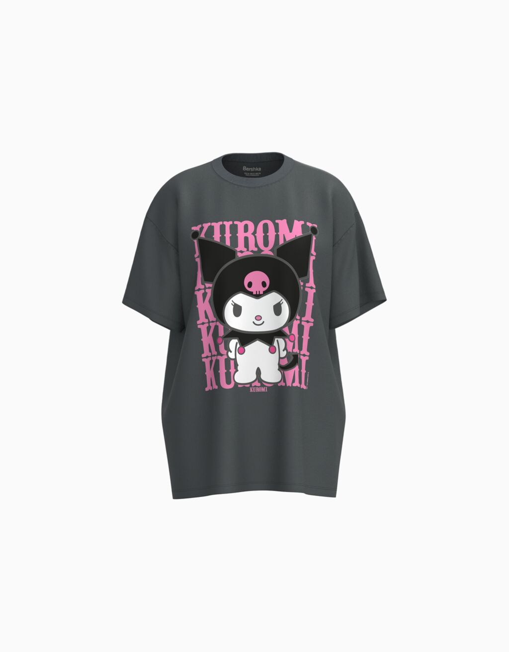 Camiseta oversized de manga curta com estampa Kuromi