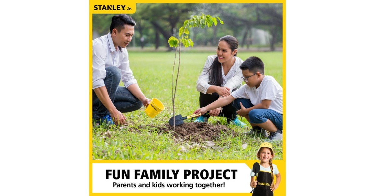 Stanley JuniorHand Tuingereedschap 3-delig SGH012-03-SY  (Garden Toolset 3 pc, emmertje, schepje, schort, 3 jaar +)