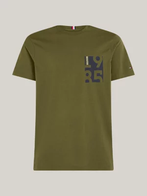 Camiseta de gola redonda com estampa de logotipo