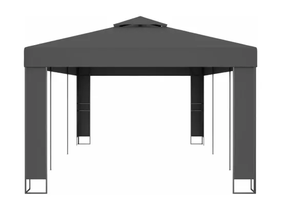 Tonnelle avec toit double 3x6 m Anthracite