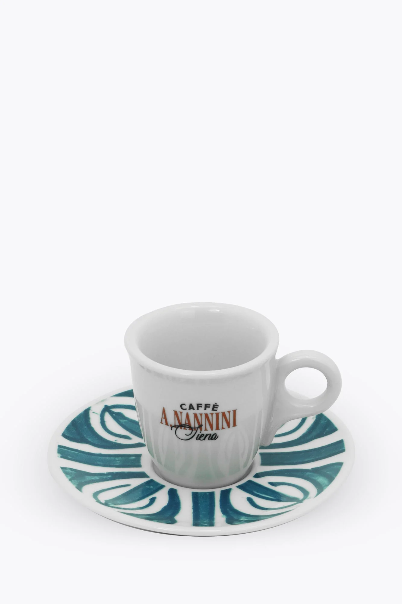 Caffè A. Nannini Espressotasse mit blauer Untertasse