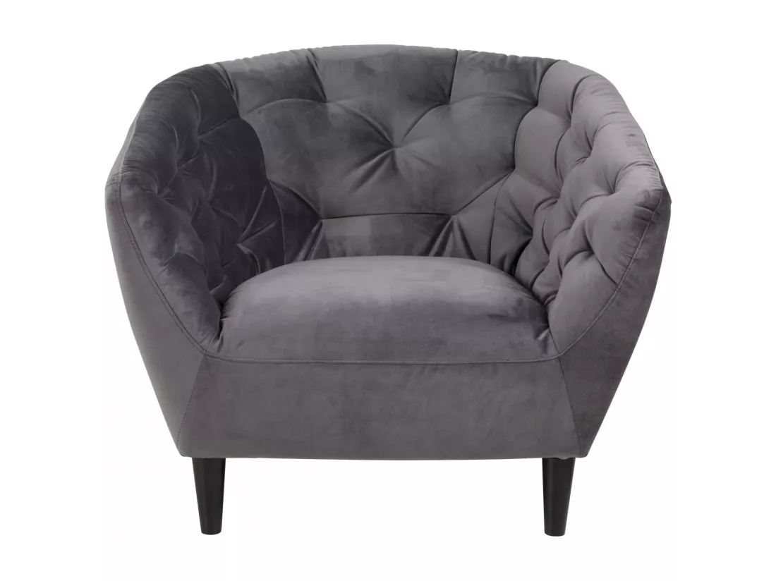 Fauteuil en velours capitonné - RIA