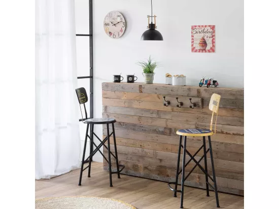 Horloge murale en bois marron d34x2h
