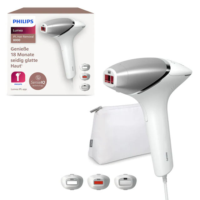 Philips IPL-Haarentferner »Lumea S8000 BRI946/00« 450.000 Lichtimpulse 3 Aufsätze (Körper, Gesicht, Präzision)