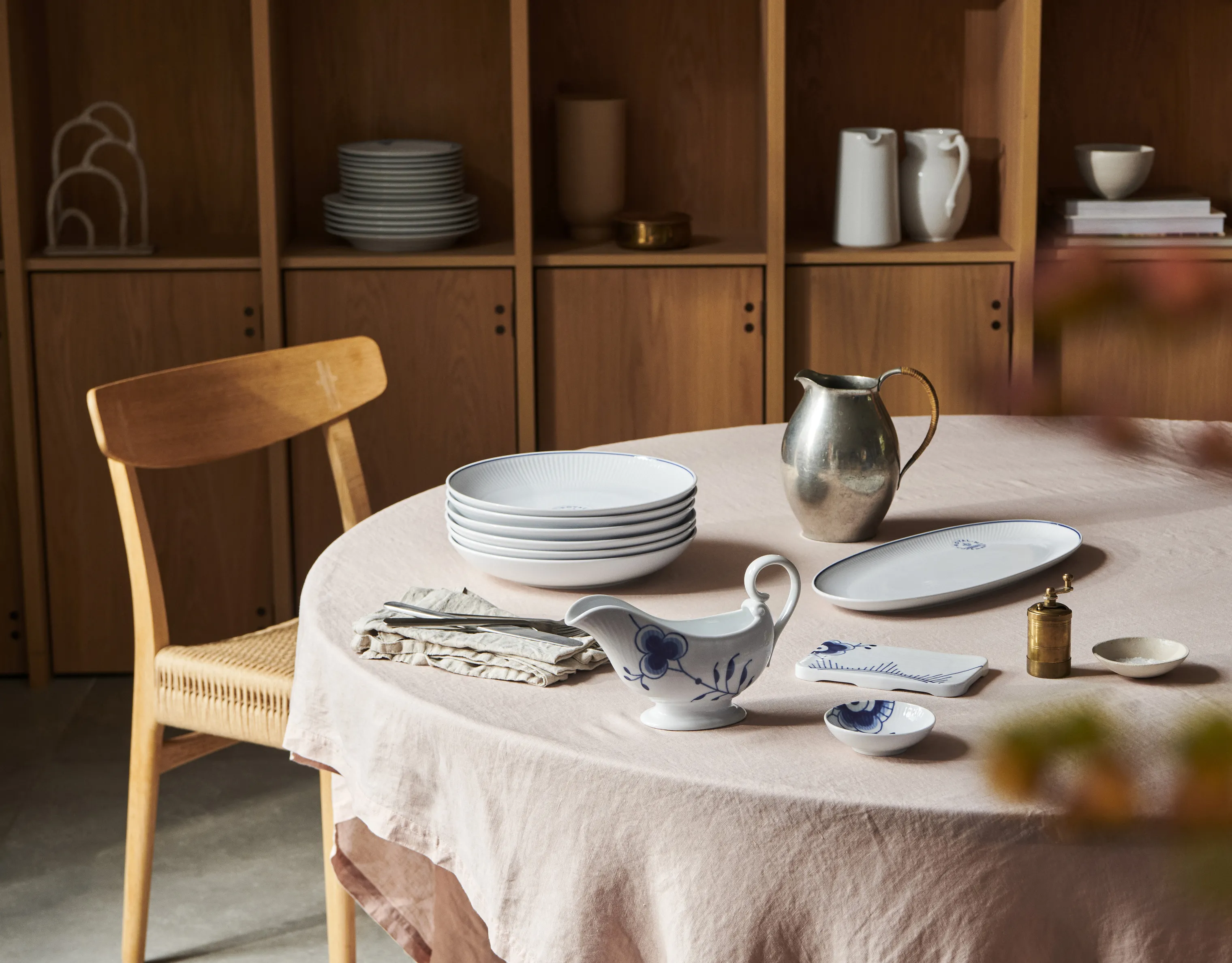 Royal Copenhagen Blå Mega Riflet Skål