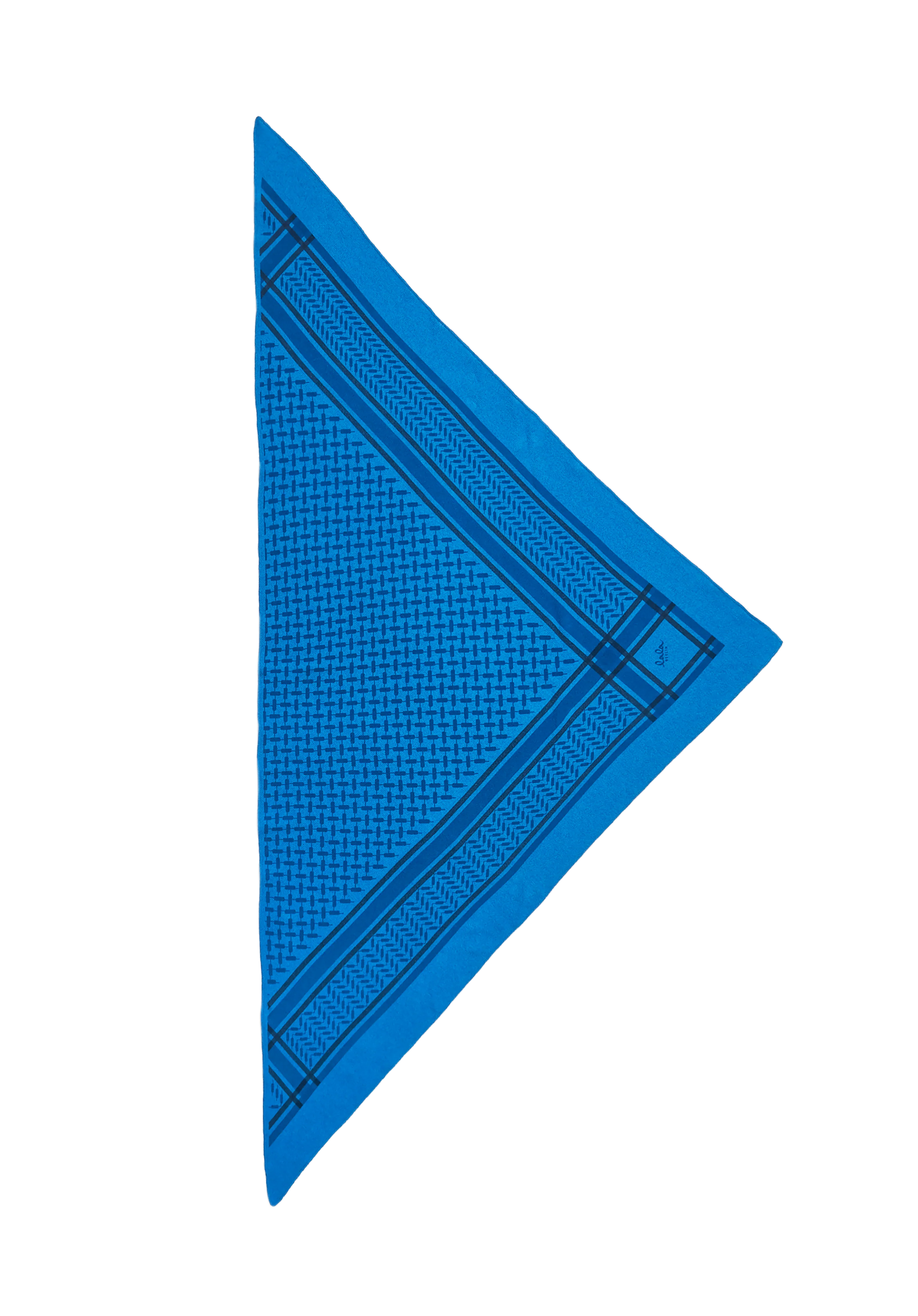 Lala Berlin  Triangle Trinity tørklæde M - Blue on Skyline