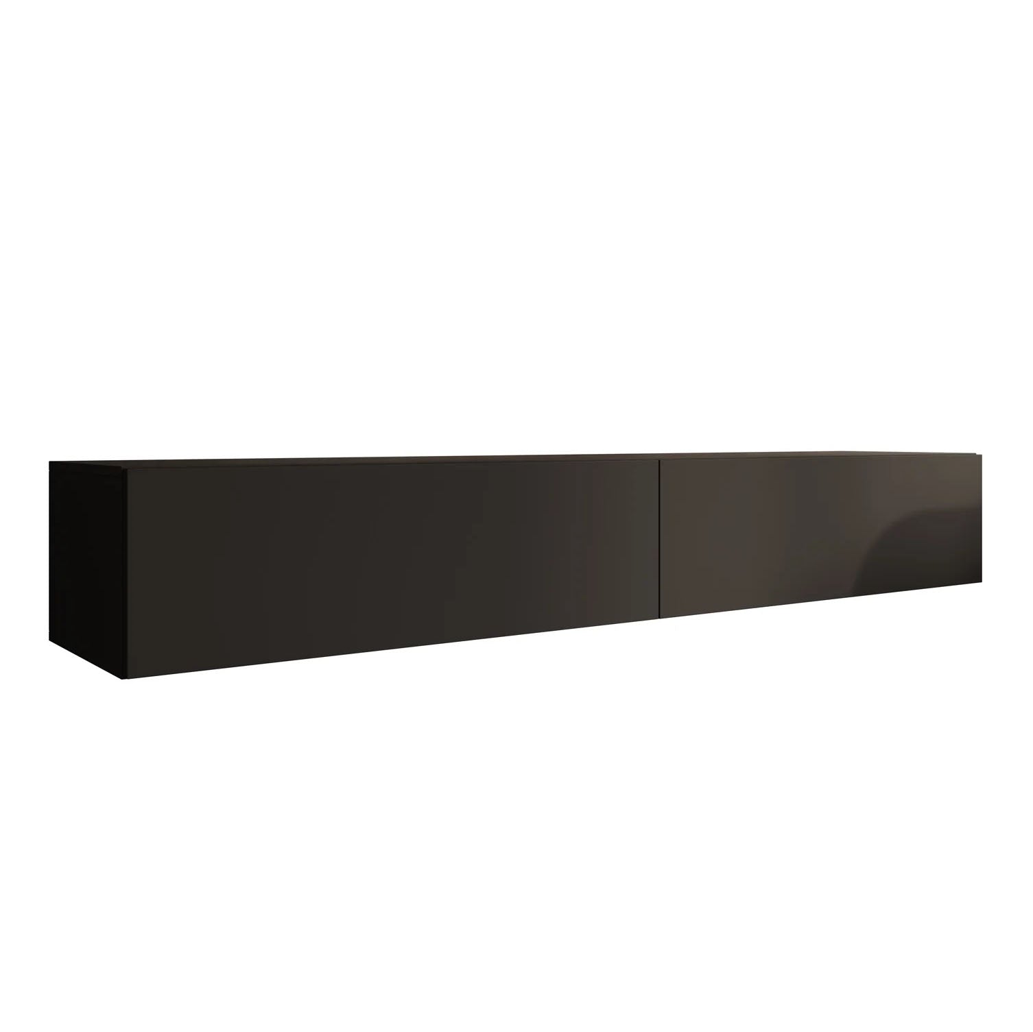 Meubella - TV-Meubel Palm - Mat zwart - 200 cm