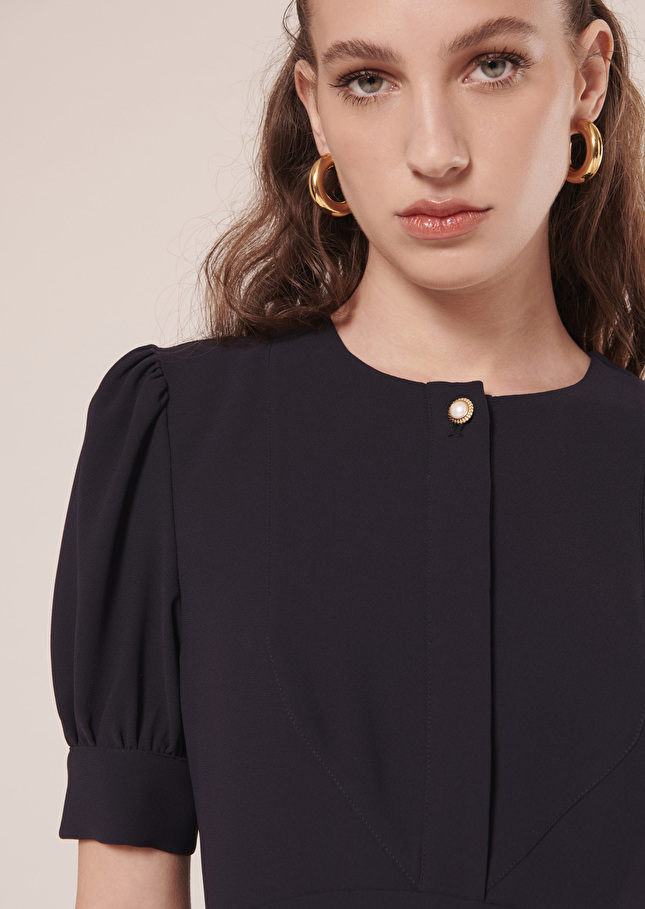 Robe Roucoulebleu nuit en crêpe