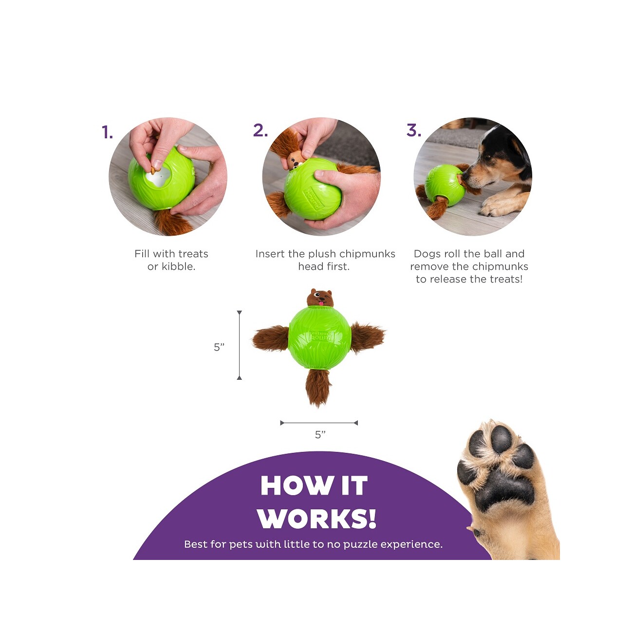 Nina Ottosson Dog Snuffle N' Treat Ball small Intelligenzspielzeug