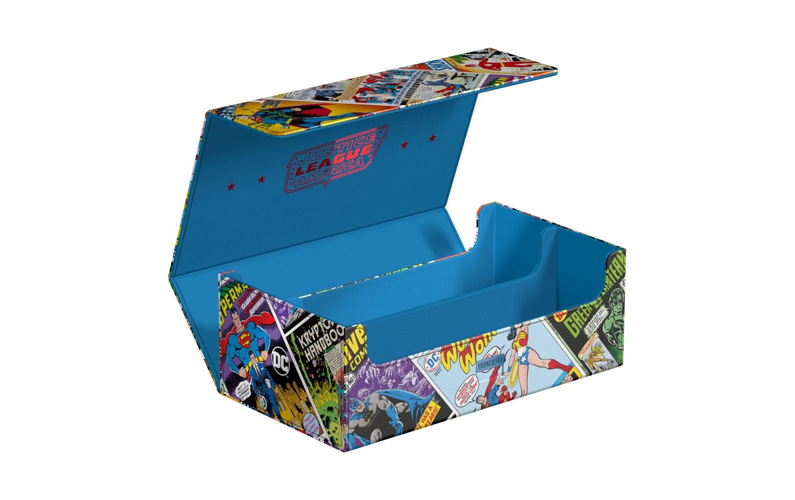 Kartenbox DC Justice League Collectors Case Vintage ComicsZur Aufbewahrung von Sammelkarten und Kartenboxen