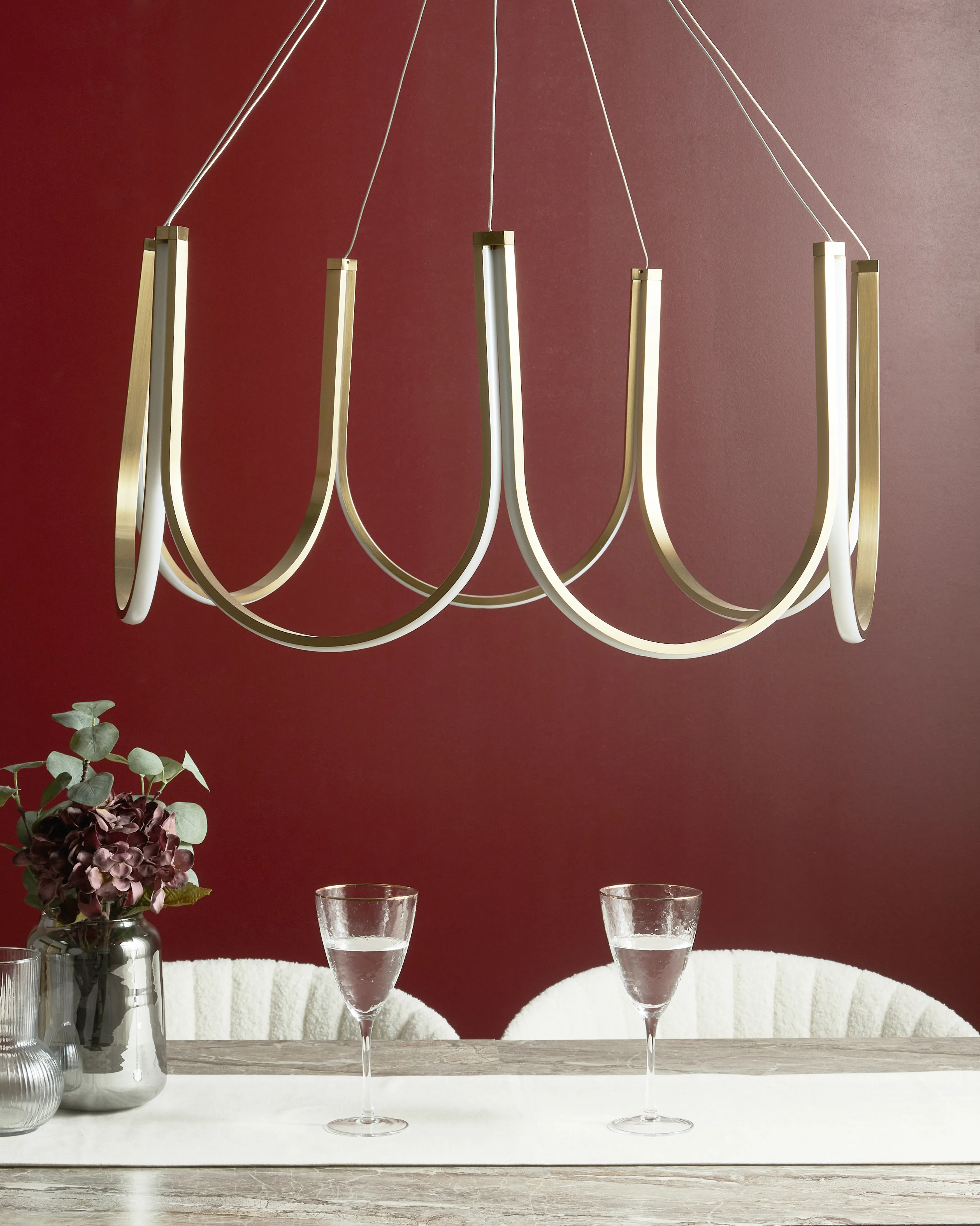LED kroonluchter PERQUENO Metaal Goud